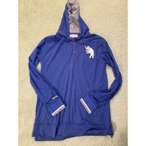 Mitchell & Ness Philadelphia Athletics Blue Elephant Logo Light Hoodie size L